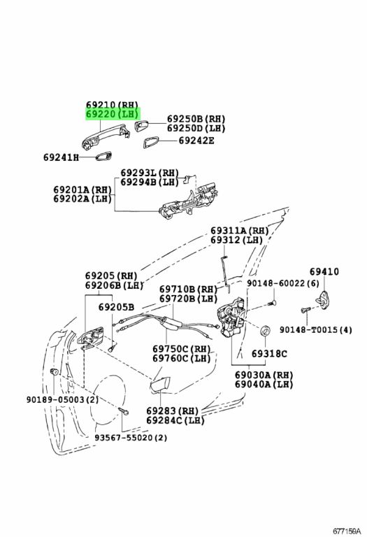 دستگیره درب بیرون کمری جلووعقب-GL14-12-آریون13-12